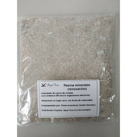 Cartucho Minerales MC-02: Recambio de minerales para el cartucho reutilizable ( solamente la resina )